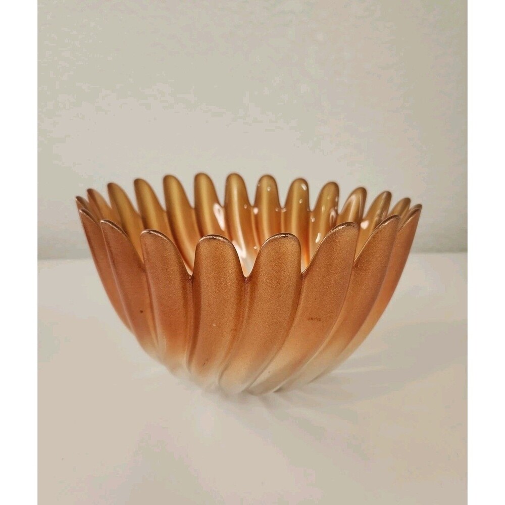 Vintage Studio Nova Solaris Gold 9" Bowl Scallop Edge See Pictures